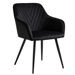 Krzesło tapicerowane pikowane MILTON 2 velvet czarne G-77