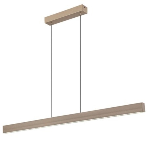 Przejdź do produktu Lampa wisząca FAYRO metalowa beżowa z białym kloszem