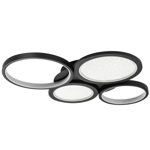 Przejdź do produktu Plafon ARANIS metalowy czarny z białymi kloszami