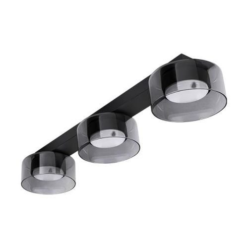 Przejdź do produktu Lampa sufitowa GLOSSY czarna z dymionymi kloszami