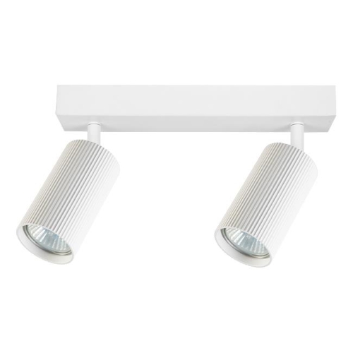 Przejdź do produktu Lampa sufitowa LUCERNO metalowa biała z ryflowanymi kloszami