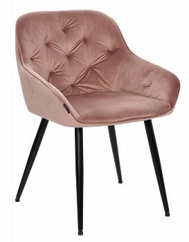 Krzesło tapicerowane LOREN velvet róż antyczny