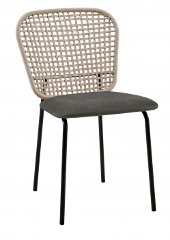 Krzesło tapicerowane KIRO brązowe