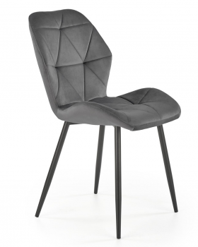 Krzesło tapicerowane K453 velvet szare