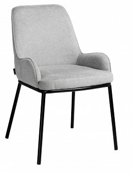 Krzesło tapicerowane SANTO jasny szary tkanina