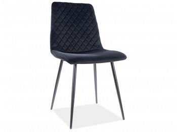 Krzesło tapicerowane IRYS velvet czarny