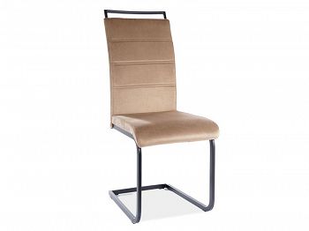 Krzesło tapicerowane H441 velvet beżowy