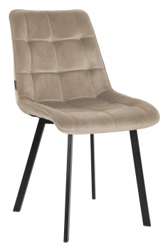 Krzesło tapicerowane welurowe TULUZA velvet beżowy