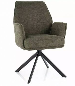 Krzesło obrotowe tapicerowane HUGO oliwka