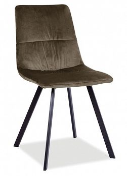 Krzesło tapicerowane TOLEDO velvet brązowy
