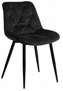 Krzesło tapicerowane MALMO velvet czarny